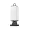 Z-Lite Sana 2 Light Outdoor Pier Mounted Fixture, Black & White Opal 593PHMS-SQPM-BK - alternate 3